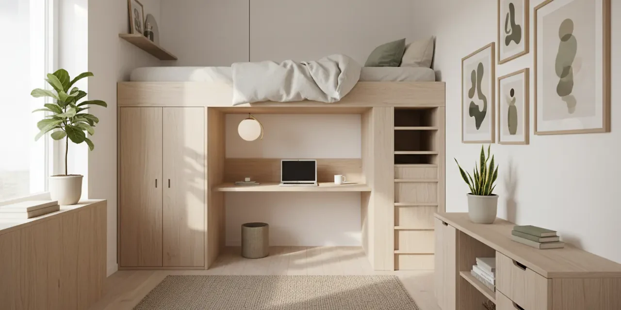 Aménager une petite chambre&nbsp;: le mobilier gain de place